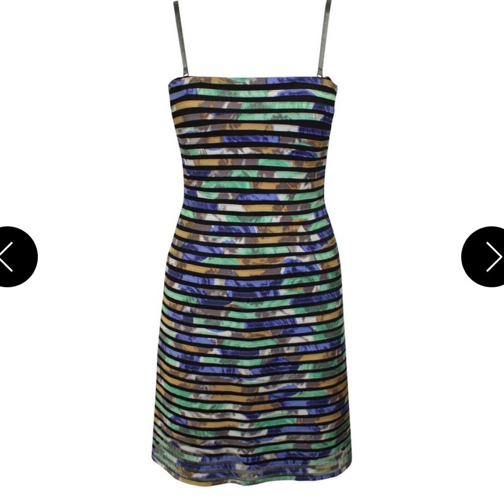 BCBG MAXAZRIA strapless striped dress, slim fit